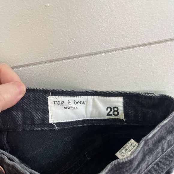 Rag & Bone Iver Black Bain Zipper Detail Jeans - Picture 5 of 7